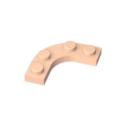Plate Round Corner 3 x 3 with 2 x 2 Round Cutout