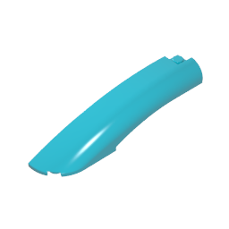 Slope Curved 10 x 2 x 2 with Curved End Left