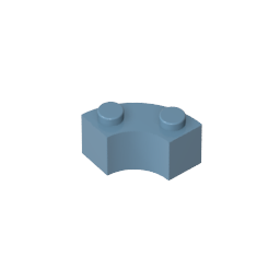 Brick Round Corner 2 x 2 Macaroni with Stud Notch and Reinforced Underside [New Style]