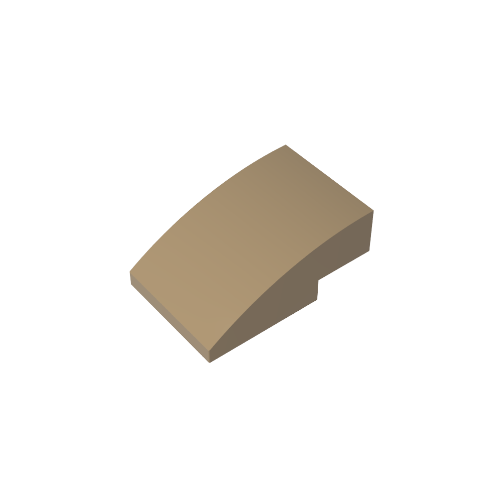 Slope Curved 3 x 2 No Studs-MyGobricks