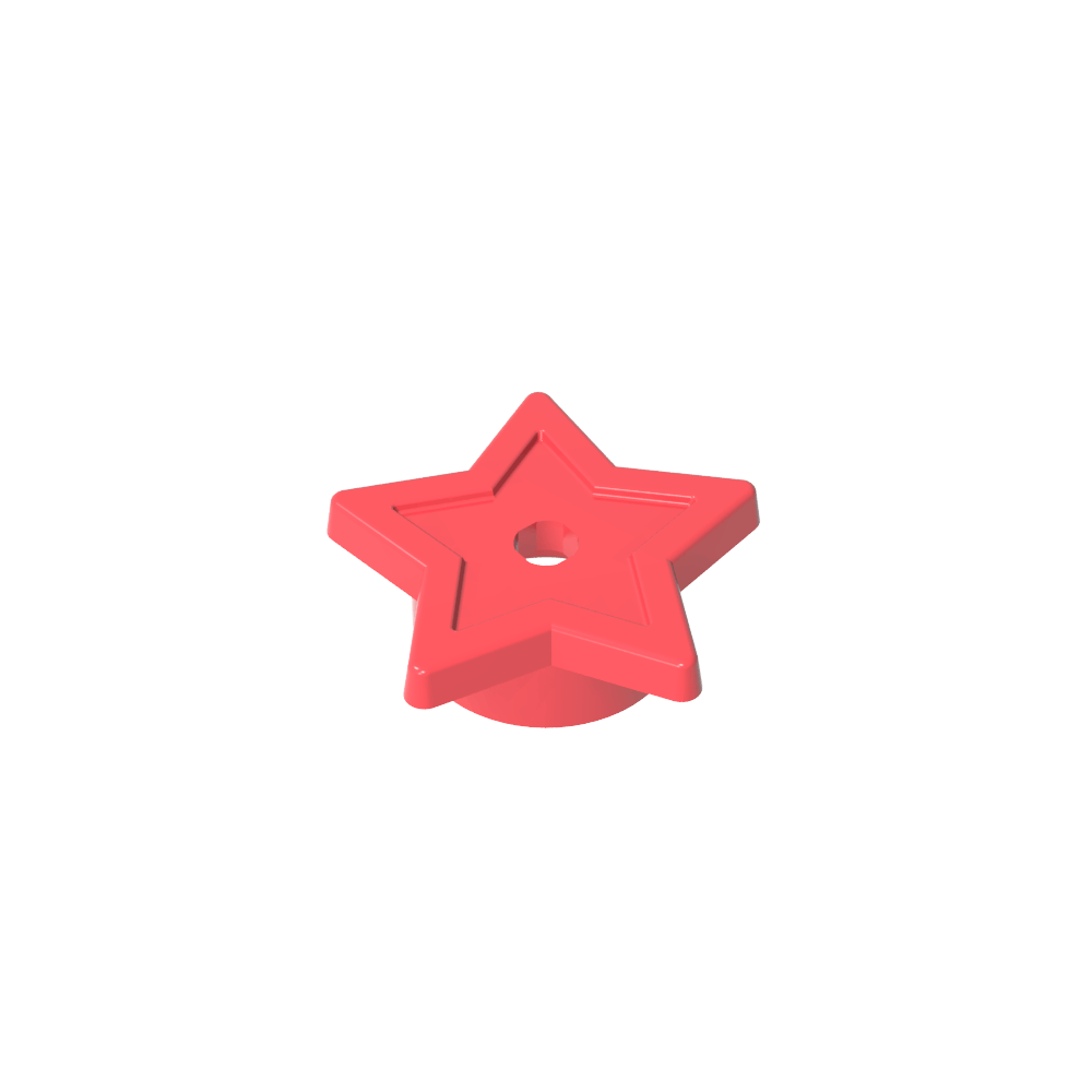Star with Stud Holder-MyGobricks