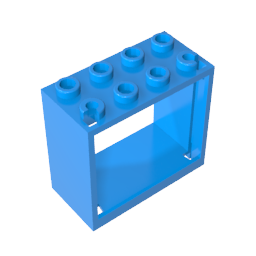 Window 2 x 4 x 3 Frame with Hollow Studs
