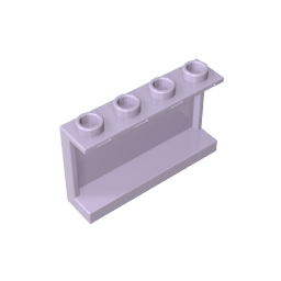 Panel 1 x 4 x 2 with Side Supports - Hollow Studs
