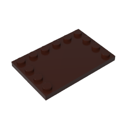 Plate Special 4 x 6 with Studs on 3 Edges