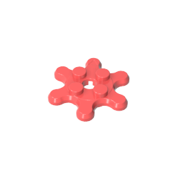 Plate Special 2 x 2 Splat Gear with 6 Teeth