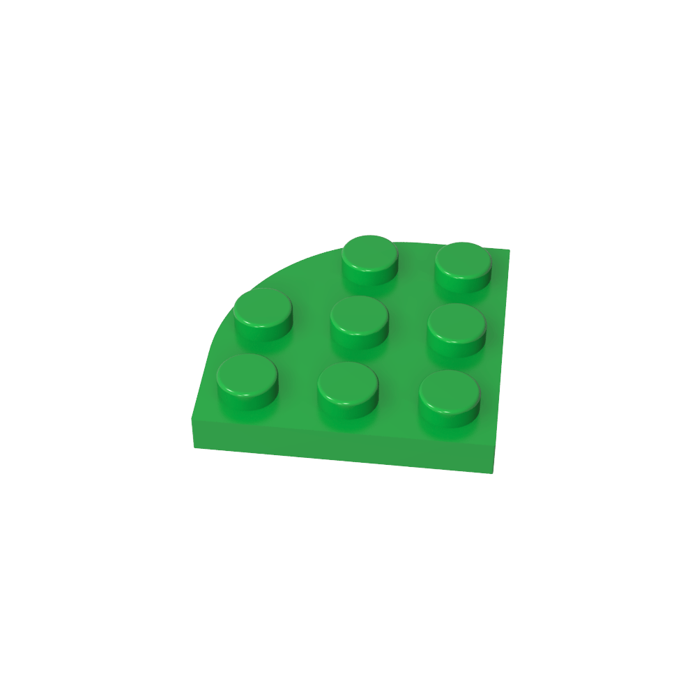 Plate Round Corner 3 x 3-MyGobricks