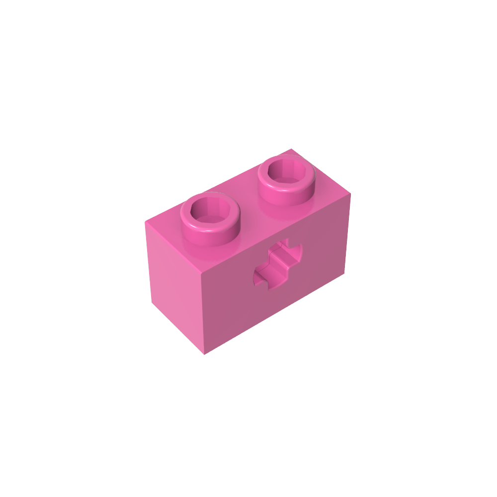 Technic Brick 1 x 2 with Axle Hole Type 1 [+ Opening] and Bottom Pin