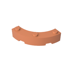 Brick Round Corner 4 x 4 Macaroni Wide with 3 Studs
