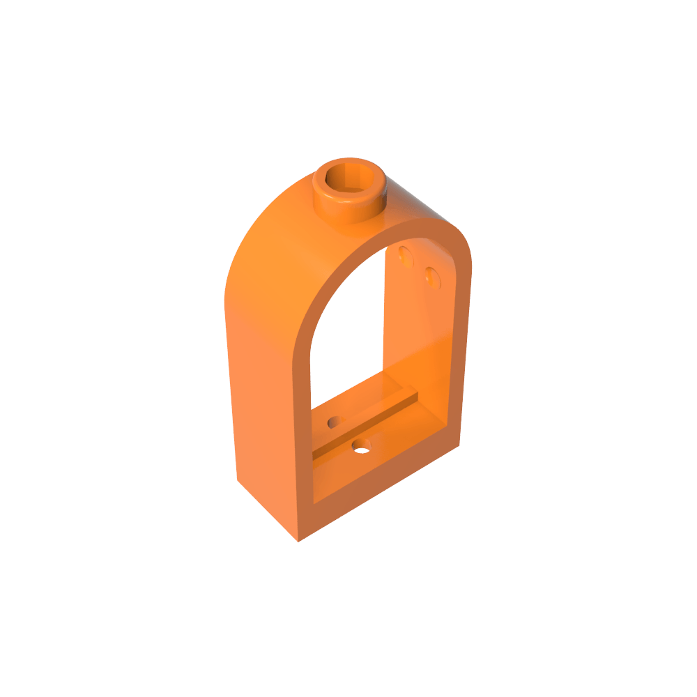 Window 1 x 2 x 2 2/3 with Rounded Top-MyGobricks