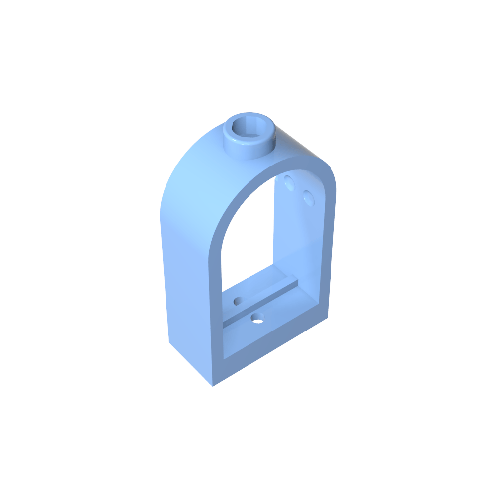 Window 1 x 2 x 2 2/3 with Rounded Top-MyGobricks