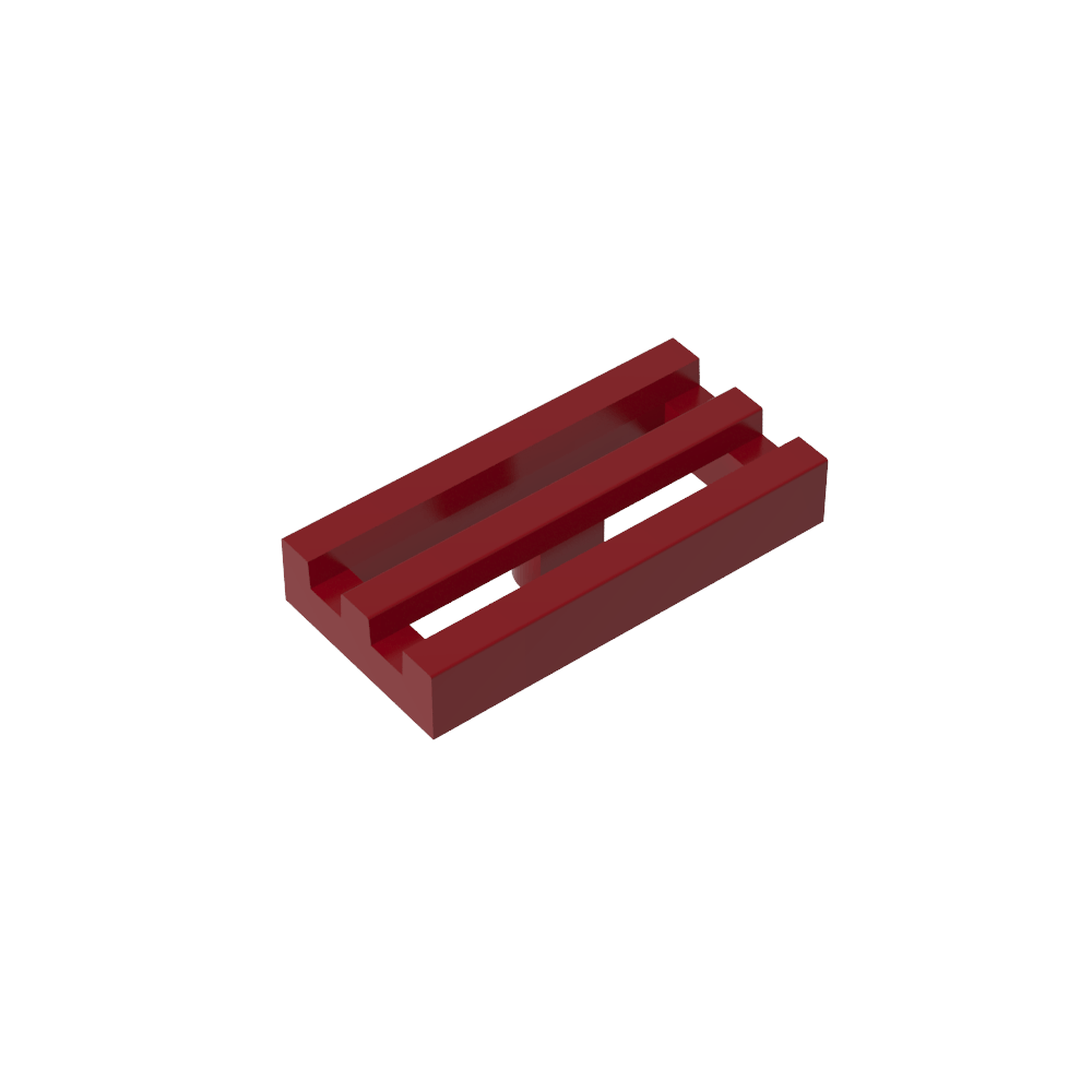 Tile Special 1 x 2 Grille with Bottom Groove