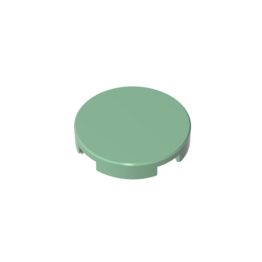 Tile Round 2 x 2 with Bottom Stud Holder-MyGobricks