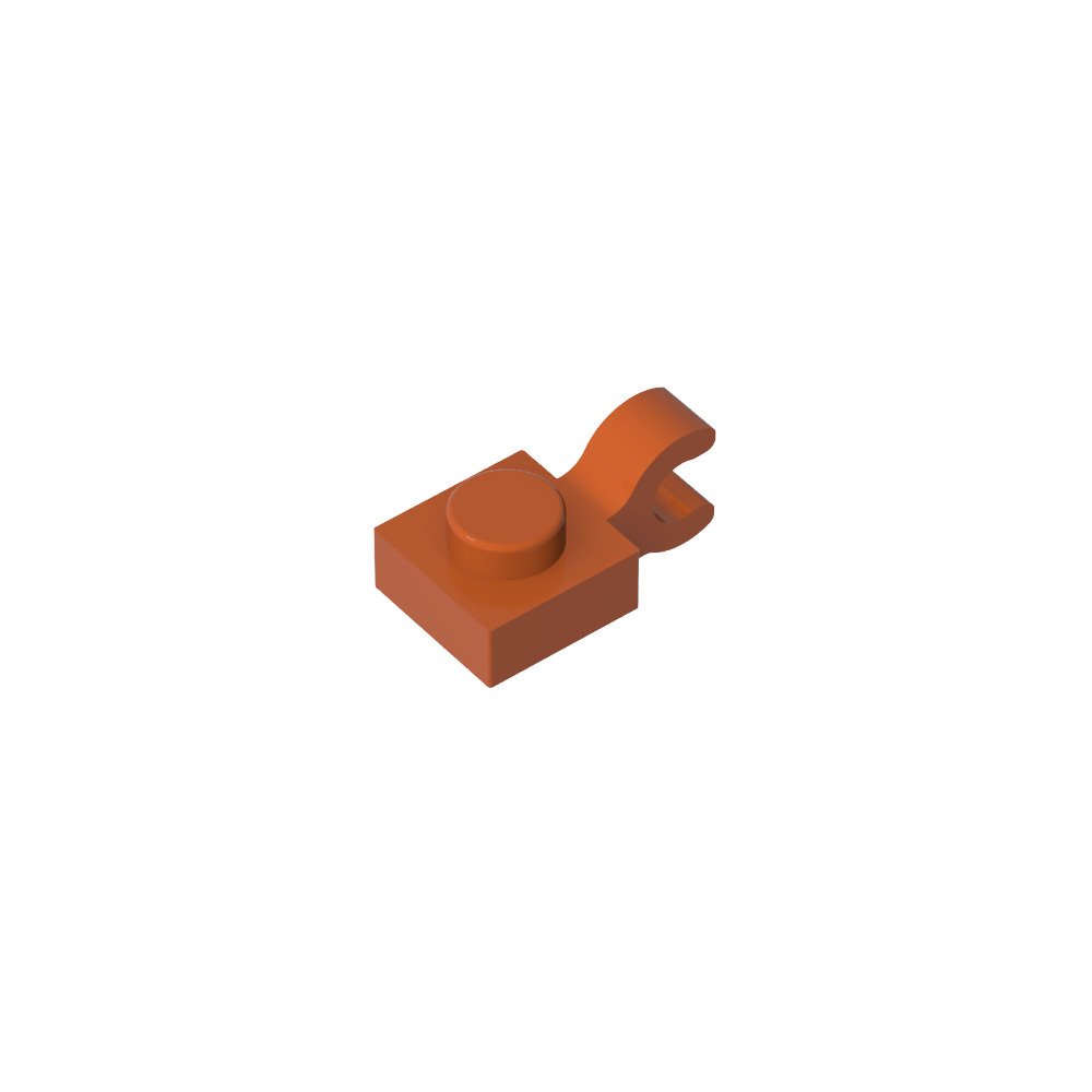 Plate Special 1 x 1 with Clip Horizontal [Thick U Clip]-MyGobricks