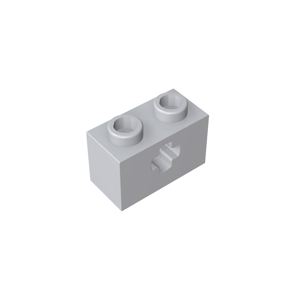 Technic Brick 1 x 2 with Axle Hole Type 1 [+ Opening] and Bottom Pin