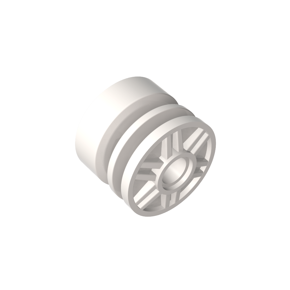 Wheel 18 x 14 with Pin Hole, Fake Bolts and Shallow Spokes-MyGobricks