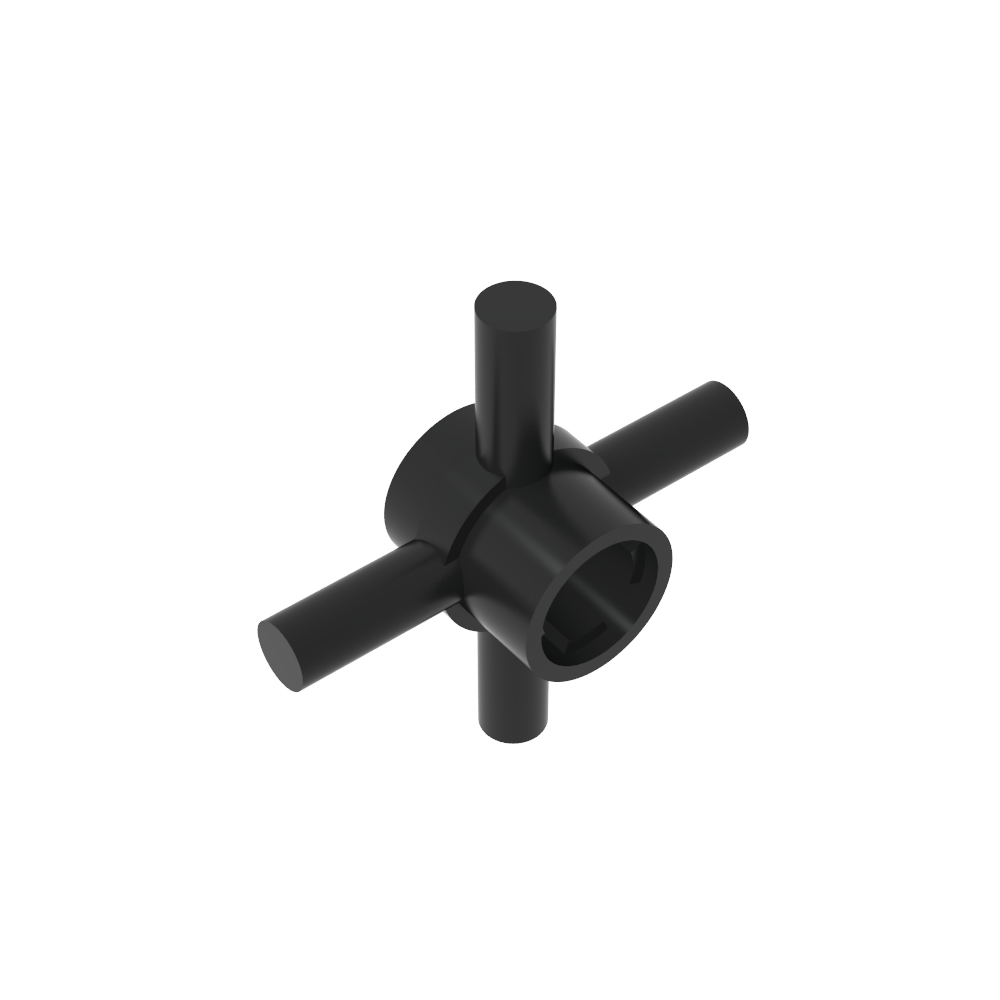 Technic Axle Connector Hub with 4 Bars at 90°-MyGobricks