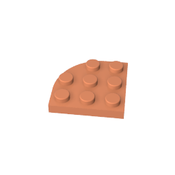 Plate Round Corner 3 x 3-MyGobricks