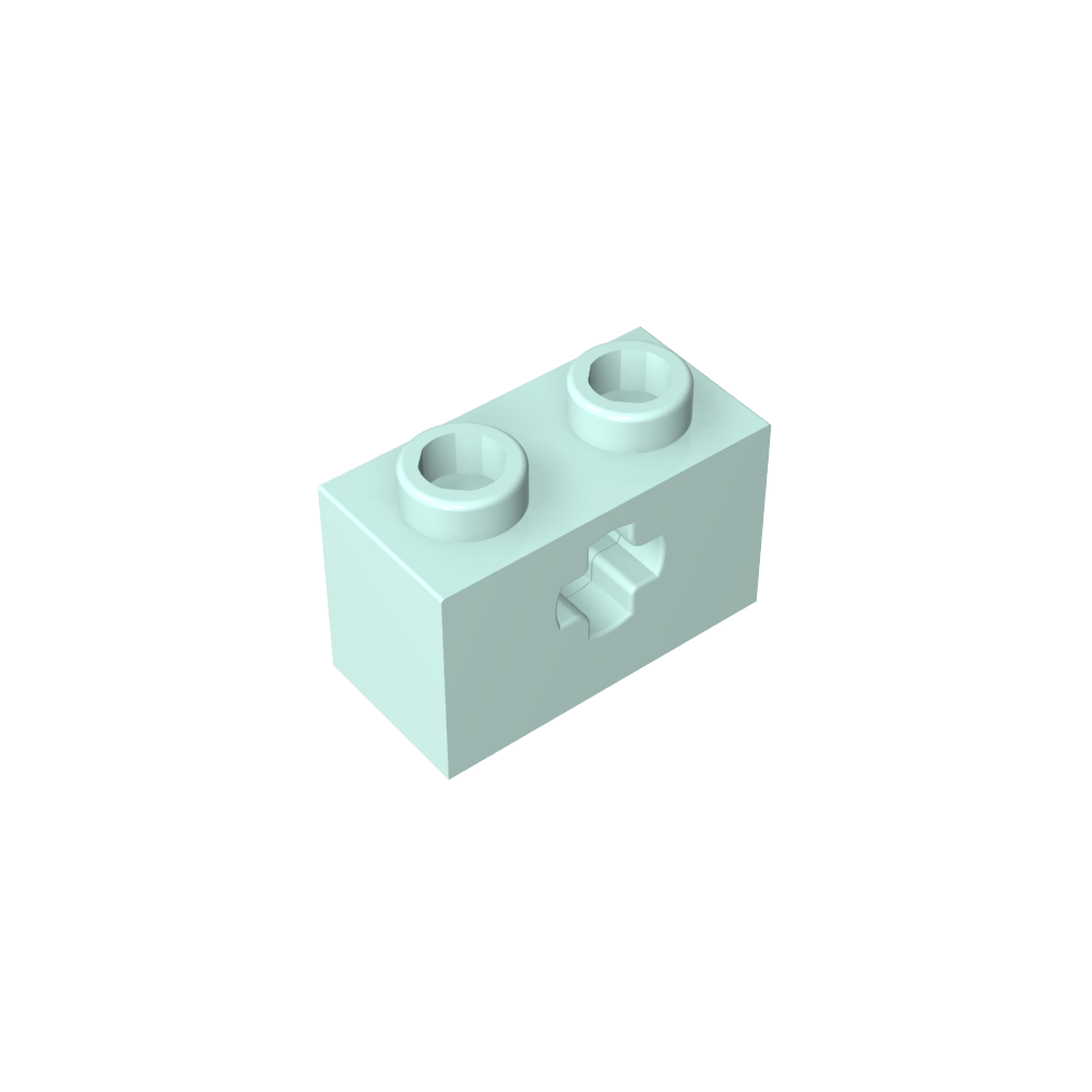 Technic Brick 1 x 2 with Axle Hole Type 1 [+ Opening] and Bottom Pin