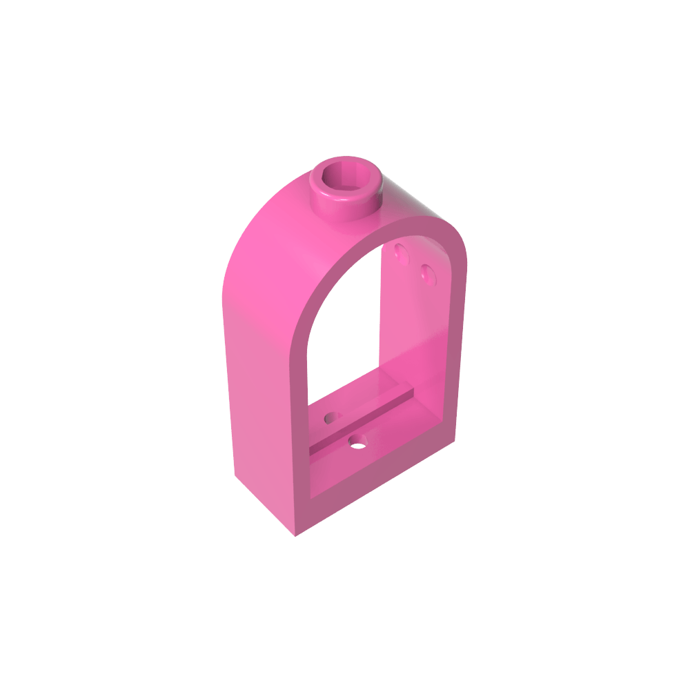 Window 1 x 2 x 2 2/3 with Rounded Top-MyGobricks