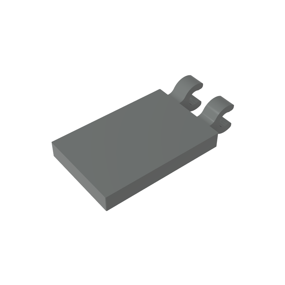 Tile Special 2 x 3 with 2 Clips [Angled Clips]-MyGobricks