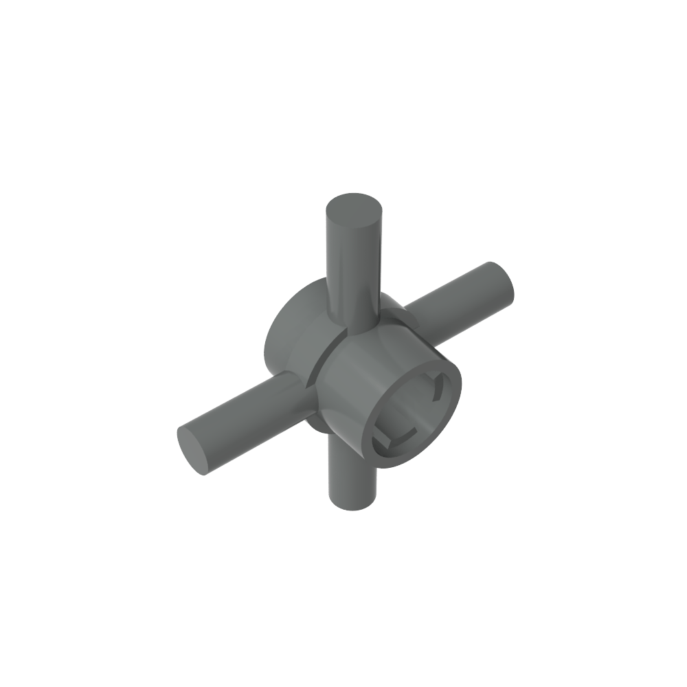 Technic Axle Connector Hub with 4 Bars at 90°-MyGobricks
