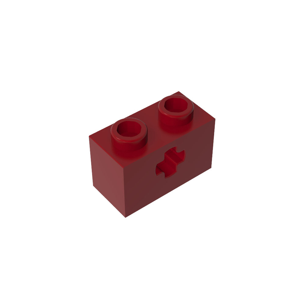 Technic Brick 1 x 2 with Axle Hole Type 1 [+ Opening] and Bottom Pin