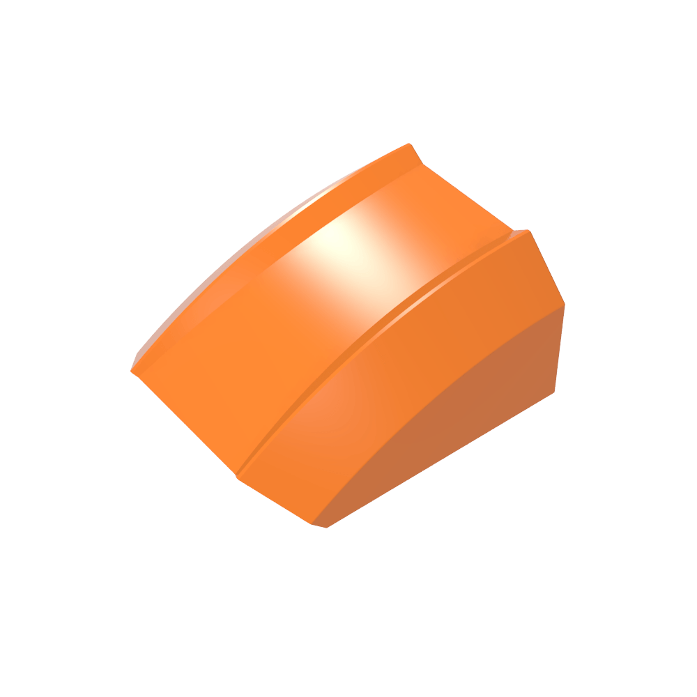 Slope Curved 2 x 2 with Lip, No Studs-MyGobricks