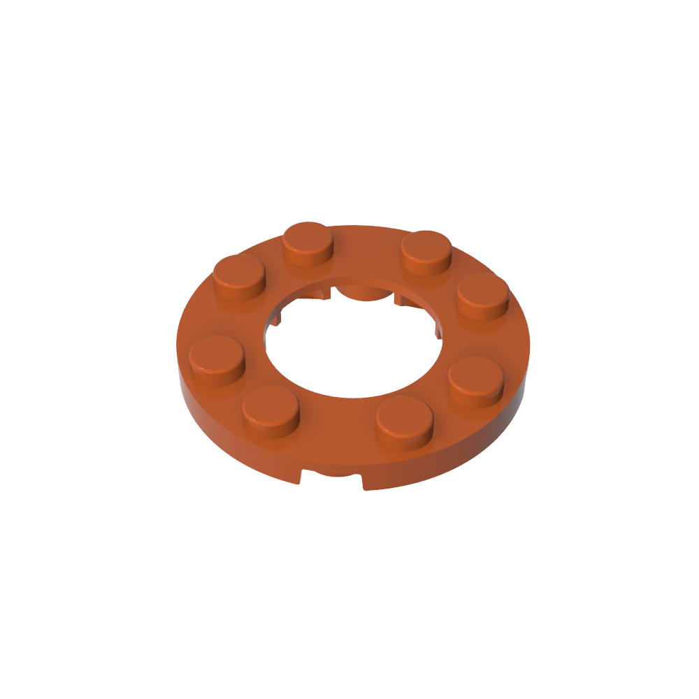 Plate Round 4 x 4 with 2 x 2 Hole-MyGobricks