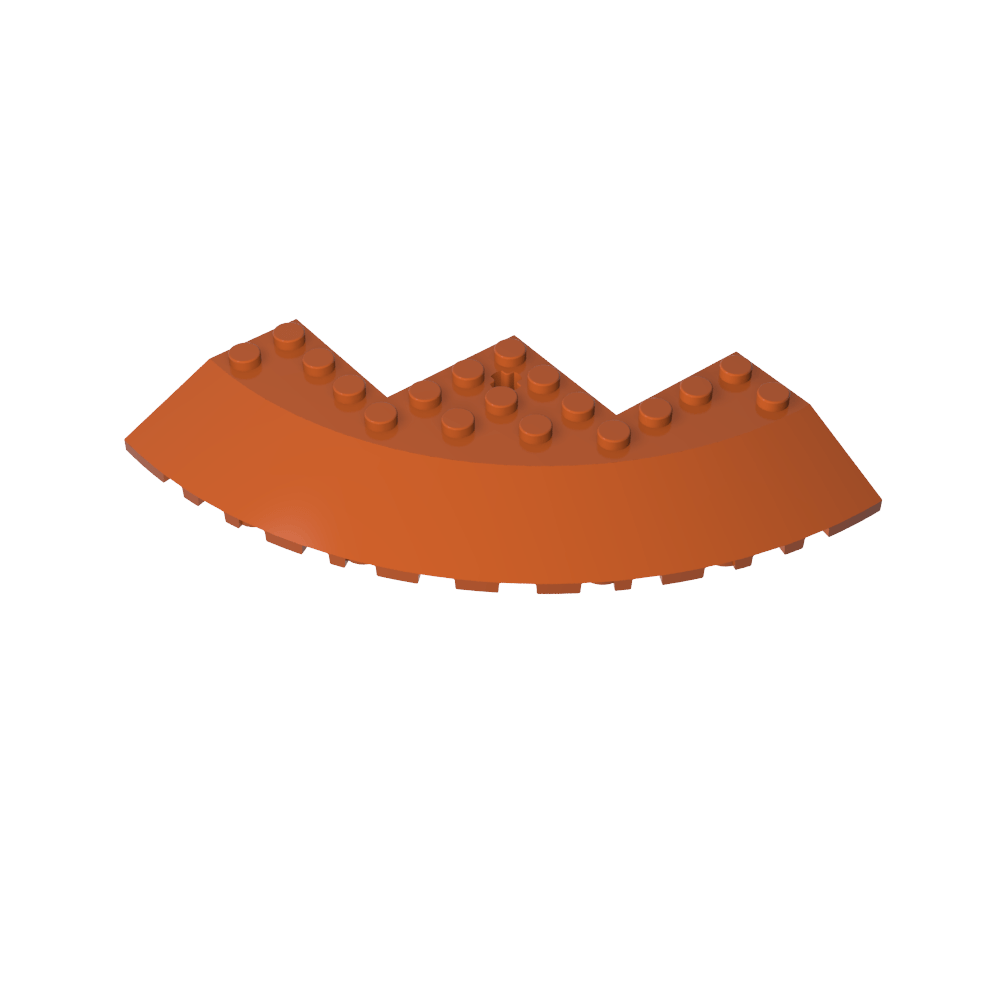 Brick Round Corner 10 x 10 with Slope 33° Edge, Axle Hole, Facet Cutout-MyGobricks