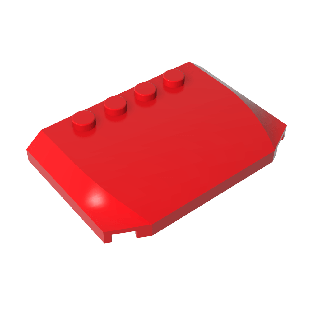 Slope Curved 4 x 6 x 2/3 Triple Curved with 4 Studs-MyGobricks