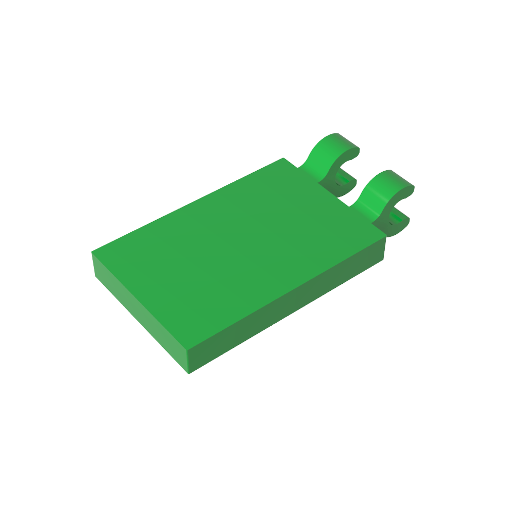 Tile Special 2 x 3 with 2 Clips [Angled Clips]-MyGobricks