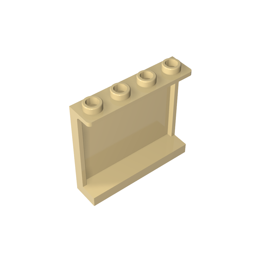 Panel 1 x 4 x 3 [Side Supports / Hollow Studs]-MyGobricks