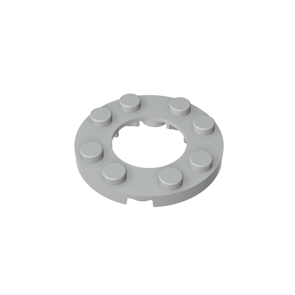 Plate Round 4 x 4 with 2 x 2 Hole-MyGobricks