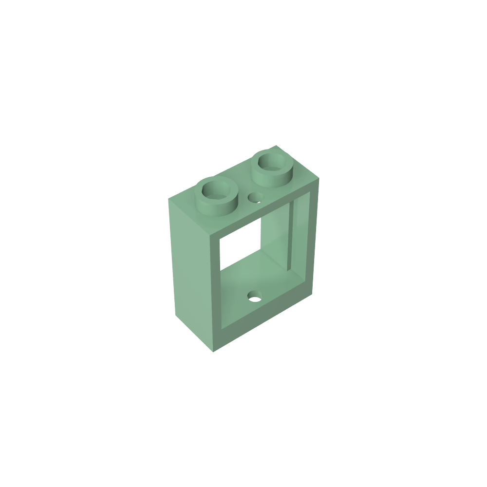 Window 1 x 2 x 2 Flat Front-MyGobricks