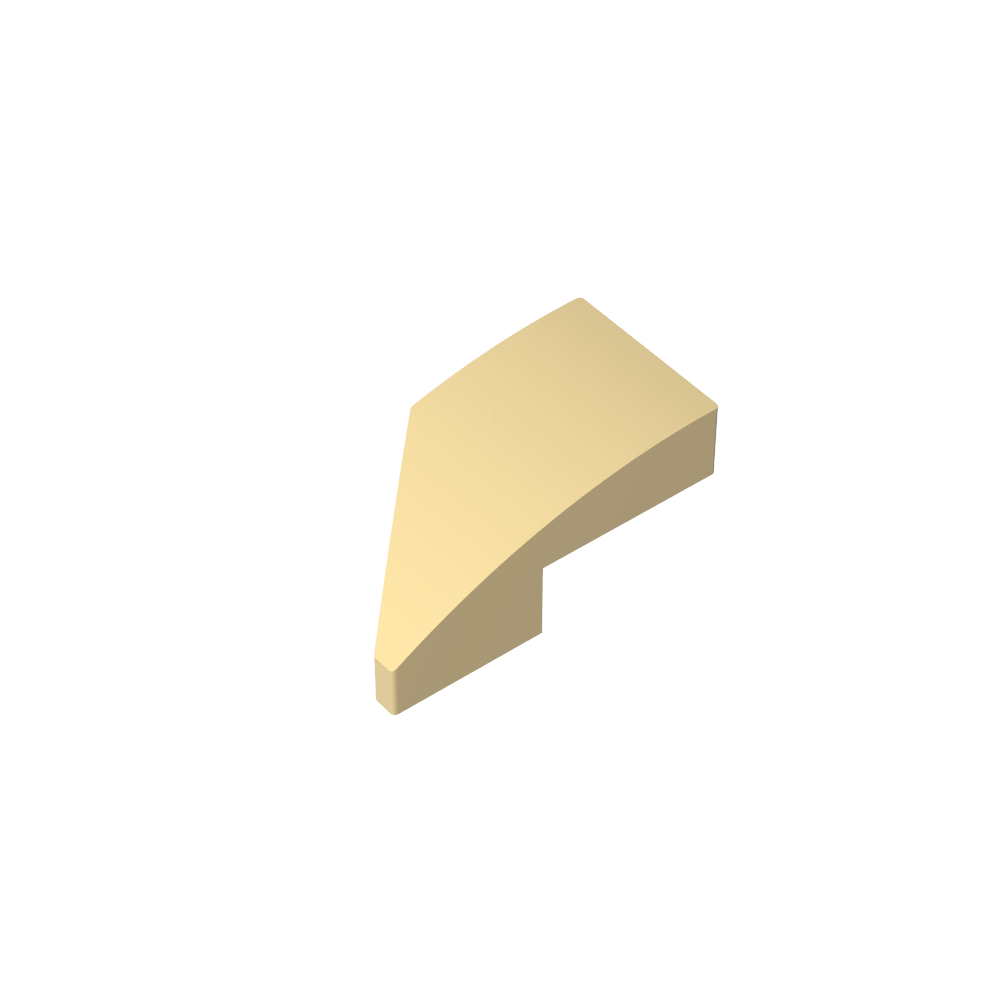 Slope Curved 2 x 1 with Stud Notch Right