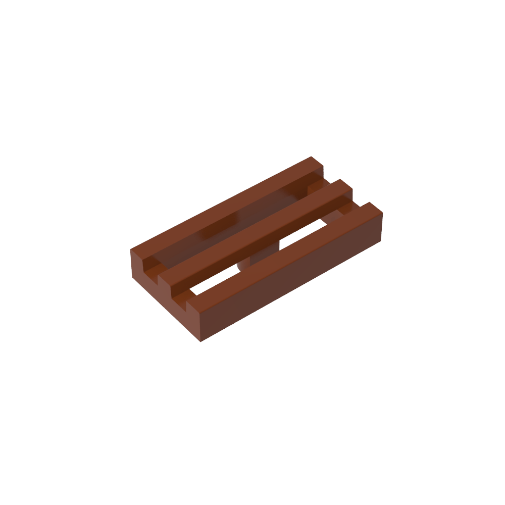 Tile Special 1 x 2 Grille with Bottom Groove