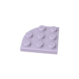 Plate Round Corner 3 x 3-MyGobricks