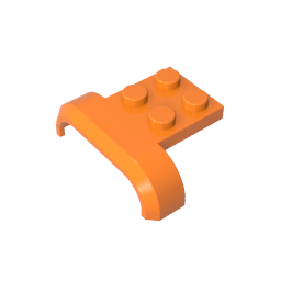 Wheel Arch, Mudguard 3 x 4 with 2 x 2 Plate