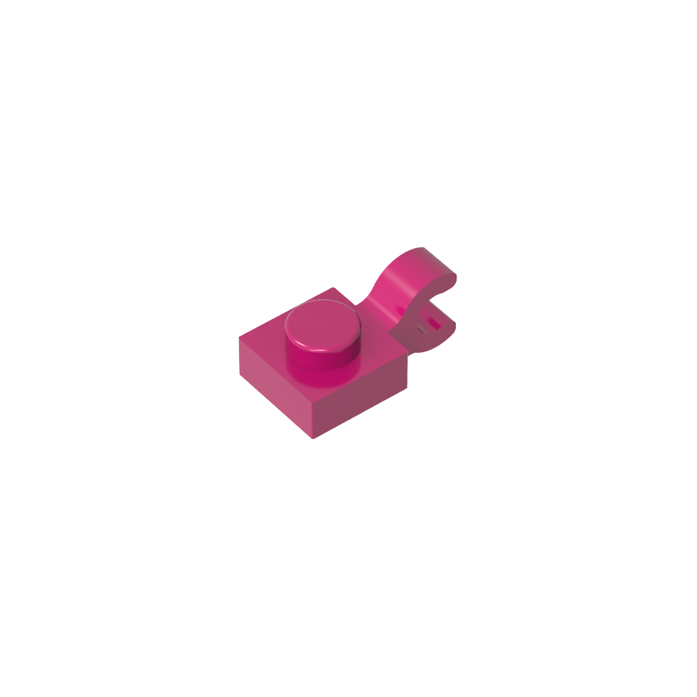 Plate Special 1 x 1 with Clip Horizontal [Thick U Clip]-MyGobricks