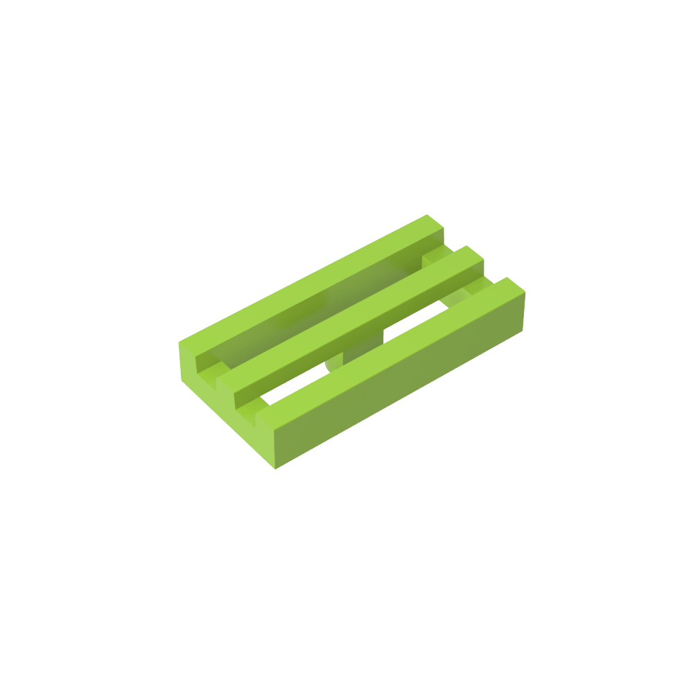 Tile Special 1 x 2 Grille with Bottom Groove