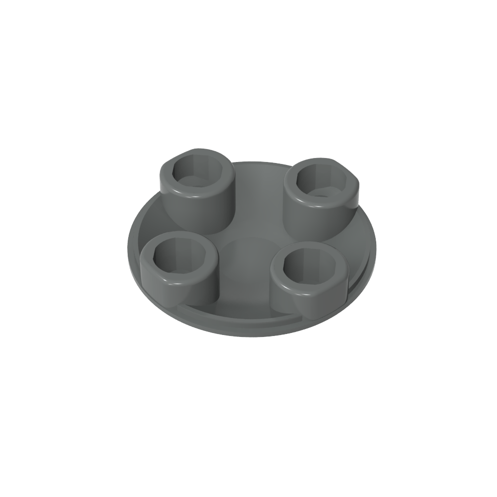 Plate Round 2 x 2 with Rounded Bottom [Boat Stud]