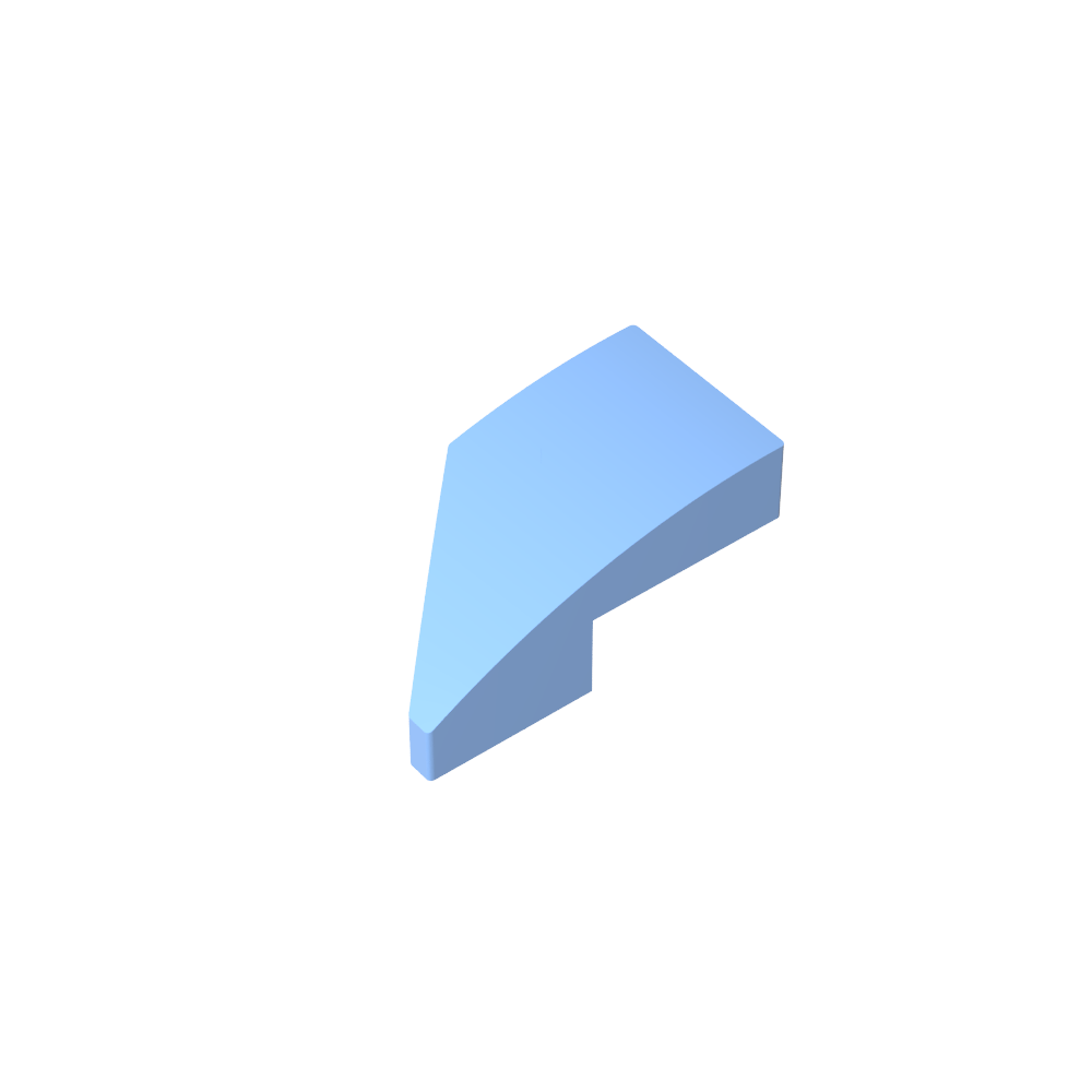 Slope Curved 2 x 1 with Stud Notch Right