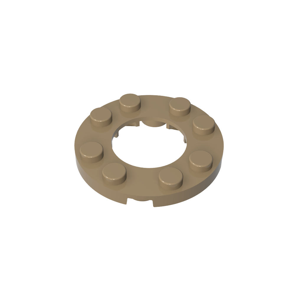 Plate Round 4 x 4 with 2 x 2 Hole-MyGobricks