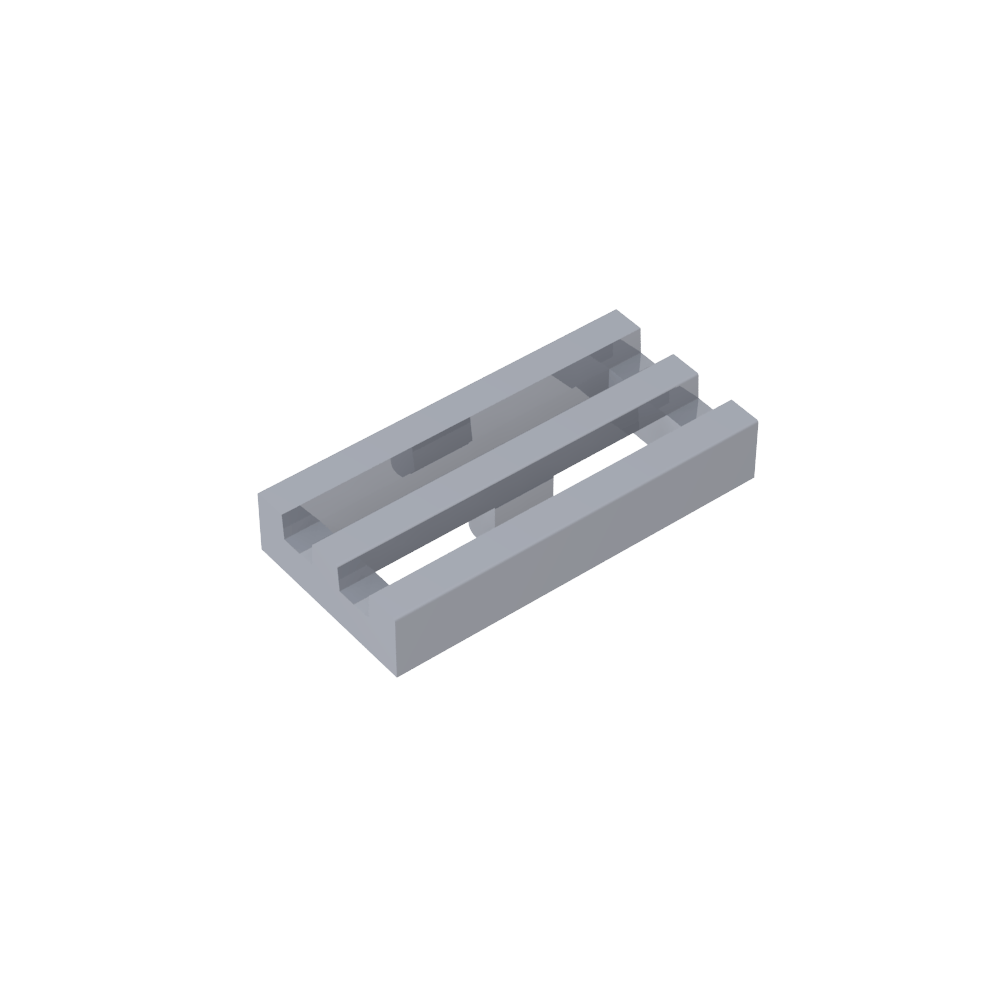 Tile Special 1 x 2 Grille with Bottom Groove