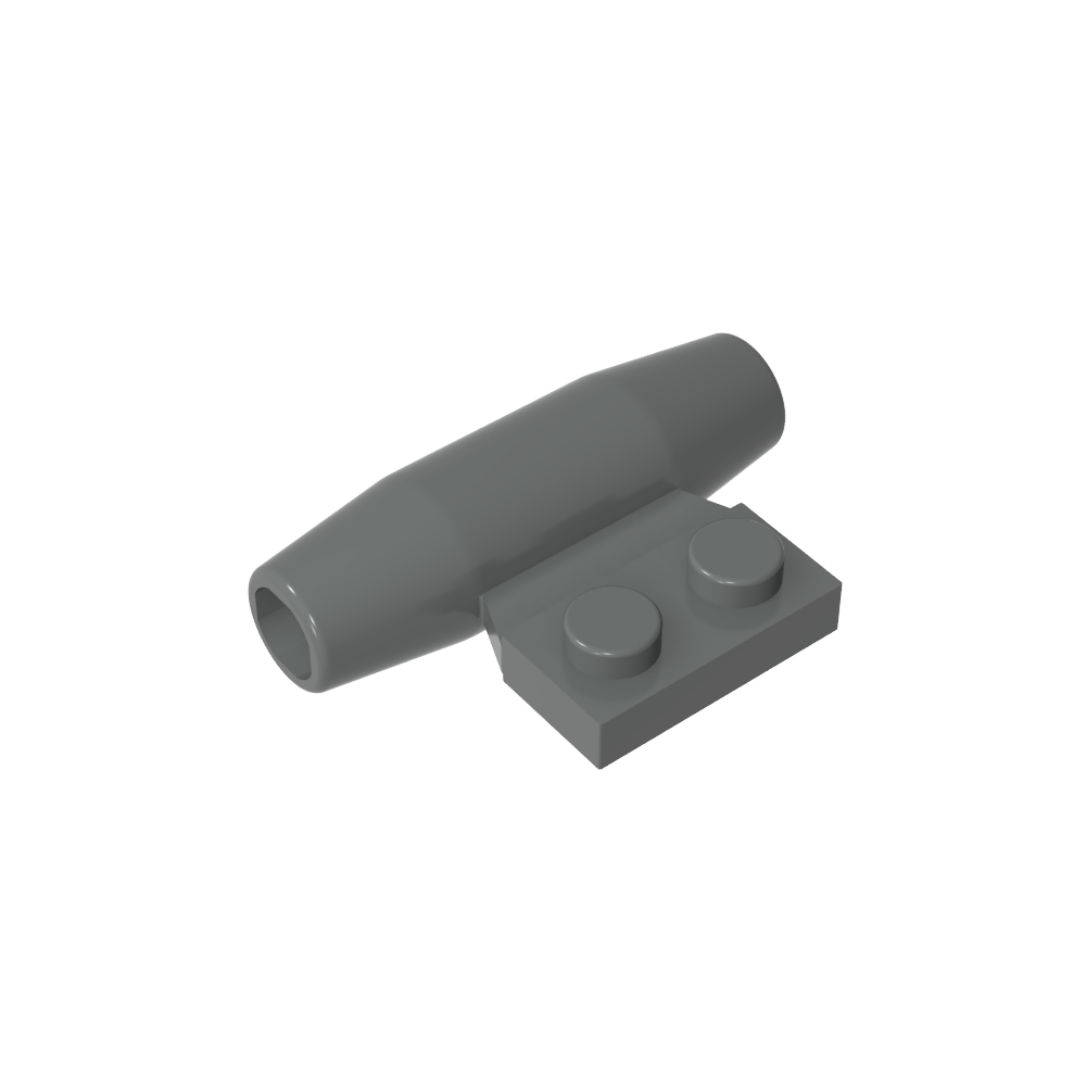 Engine, Smooth Small, 1 x 2 Side Plate with Axle Holders and Slot-MyGobricks