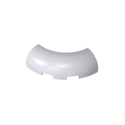 Brick Round Corner 3 x 3 x 1 with Bottom Cut Outs [No Studs] [1/4 Arch]