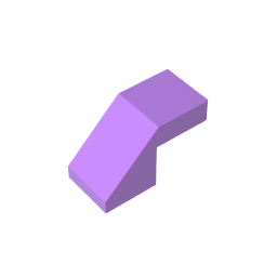 Slope 45° 2 x 1 with 2/3 Inverted Cutout and no stud