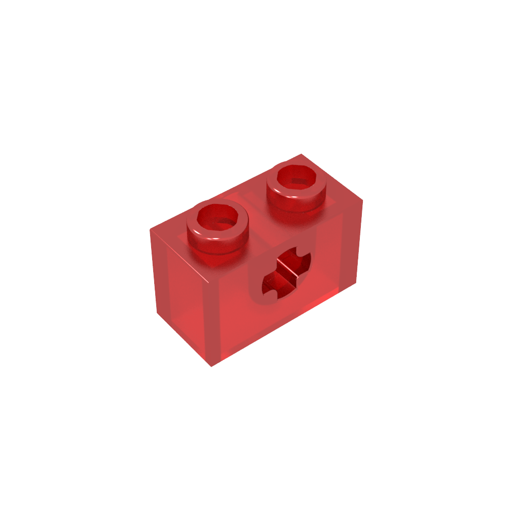 Technic Brick 1 x 2 with Axle Hole Type 1 [+ Opening] and Bottom Pin