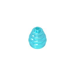 Cone 2 x 2 x 1 2/3 with Stacked Rings (Beehive / Cotton Candy)-MyGobricks