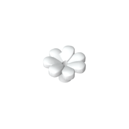 Plant, Flower, Gobricks Figure Accessory with 7 Thick Petals and Pin
